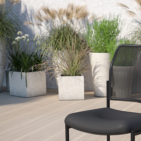 Black Mesh Side Chair