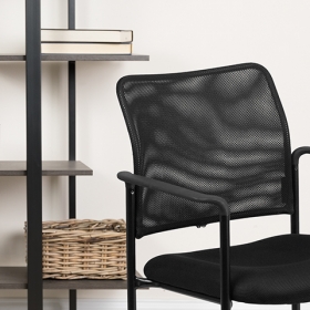 Black Mesh Side Chair w/ Arms