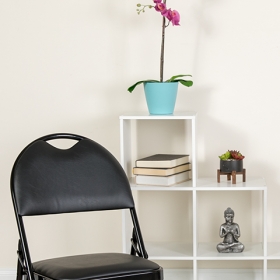 Black Vinyl Folding Chair