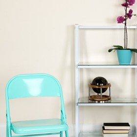 Tantalizing Teal Folding Chair
