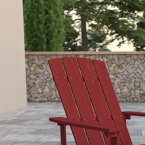 Red Poly Adirondack Chair