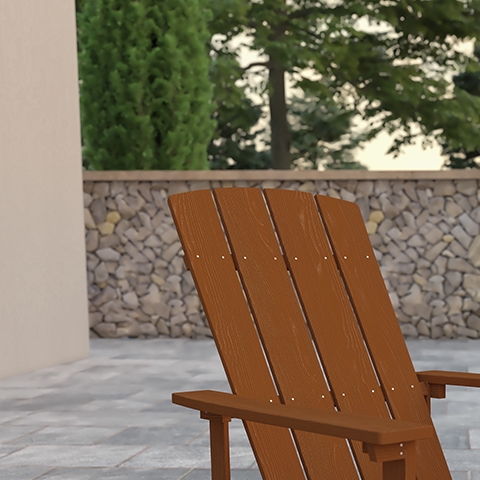 Teak Poly Adirondack Chair