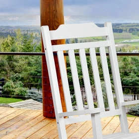White Wood Rocking Chair