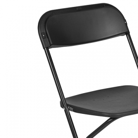 Black Plastic Folding Chair