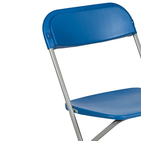 Blue Plastic Folding Chair