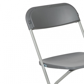 Grey Plastic Folding Chair