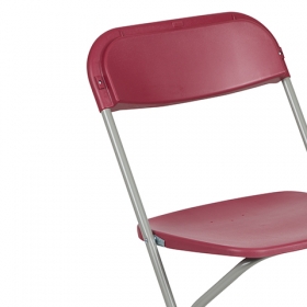 Red Plastic Folding Chair