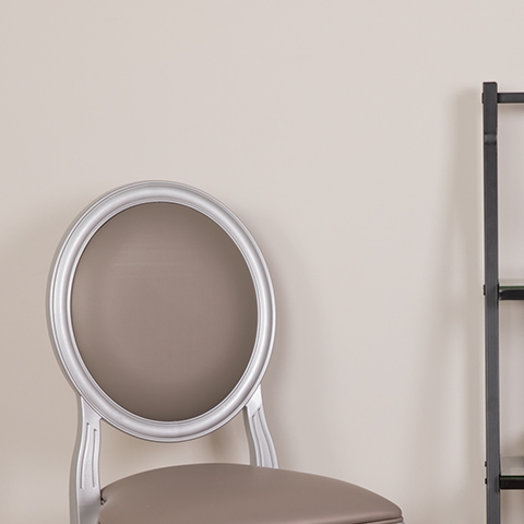 Taupe Round Back Dining Chair