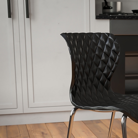 Black Plastic Stack Chair