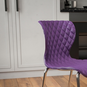 Purple Plastic Stack Chair