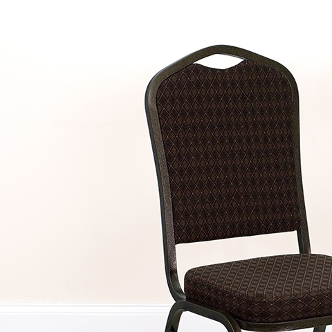 Brown Fabric Banquet Chair