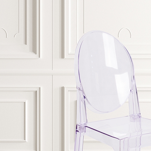 Clear Oval Back Ghost Chair