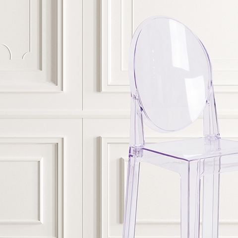 Oval Back Ghost Barstool