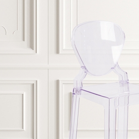 Tear Back Ghost Counter Stool