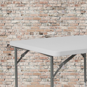 34SQ White Plastic Fold Table