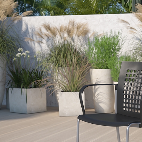 Black Plastic Stack Chair
