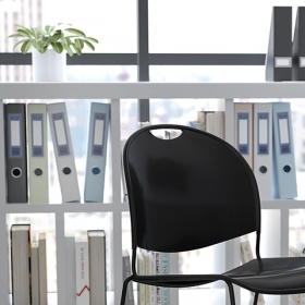 Black Stack Chair-Black Frame