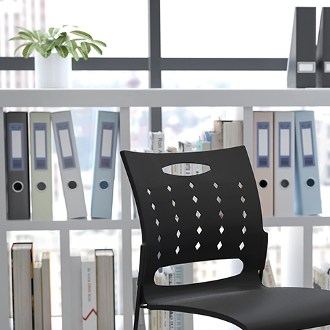 Black Plastic Stack Chair