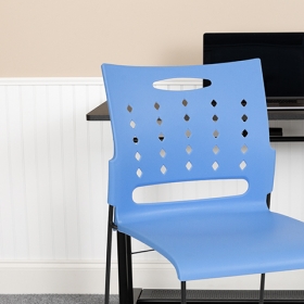 Blue Plastic Stack Chair