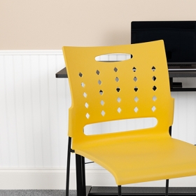 Yellow Plastic Stack Chair