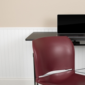 Burgundy Plastic Stack Chair