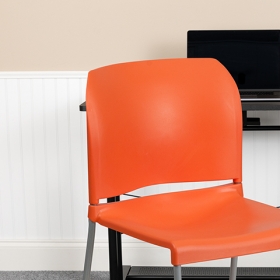 Orange Plastic Stack Chair