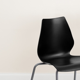 Black Plastic Stack Chair