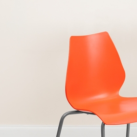 Orange Plastic Stack Chair