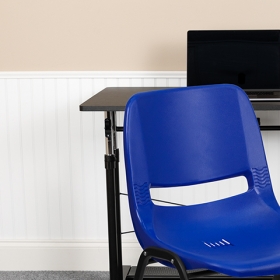 Blue Plastic Stack Chair