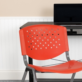 Orange Plastic Stack Chair