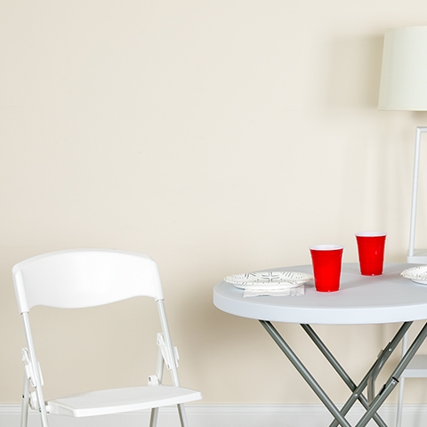 White Plastic Folding Chair