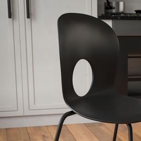 Black Plastic Stack Chair