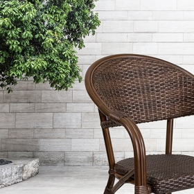 Cocoa Rattan Bamboo Chair