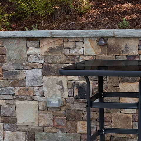 Black Metal/Glass Bar Table