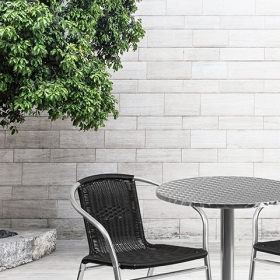 23.5RD Aluminum Table/2 Chairs