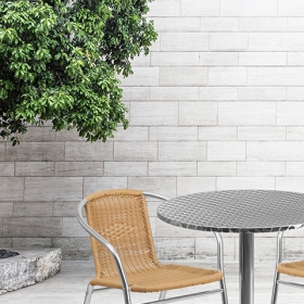 27.5RD Aluminum Table/2 Chairs