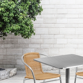 31.5SQ Aluminum Table/2 Chairs