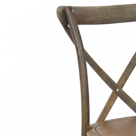 Dark Natural X-Back Chair