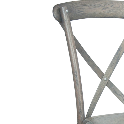 Grey X-Back Chair