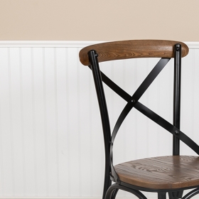 Black X-Back Dining Chair