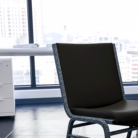 Black Vinyl Stack Chair