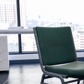 Green Fabric Stack Chair