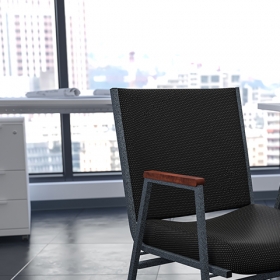 Black Fabric Stack Armchair