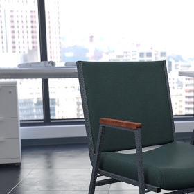 Green Fabric Stack Armchair