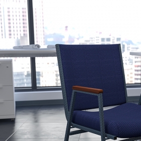 Navy Fabric Stack Armchair