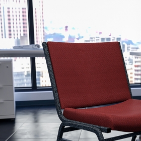 Burgundy Fabric Stack Chair