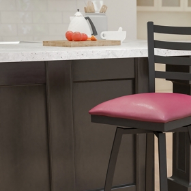 Black Ladder Stool-Burg Seat