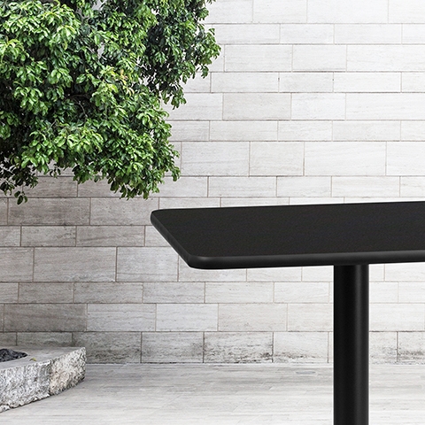 24x30 Black Table-22x22 X-Base