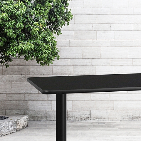 30x48 Black Table-5x22 T-Base