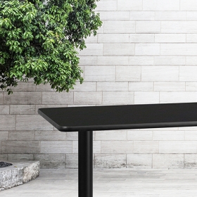 30x48 Black Table-5x22 T-Base